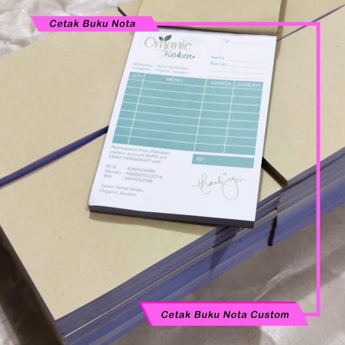 Jual Promo Cetak Nota 1 Rim 3 Ply Rangkap Custom Ncr Invoice Bon