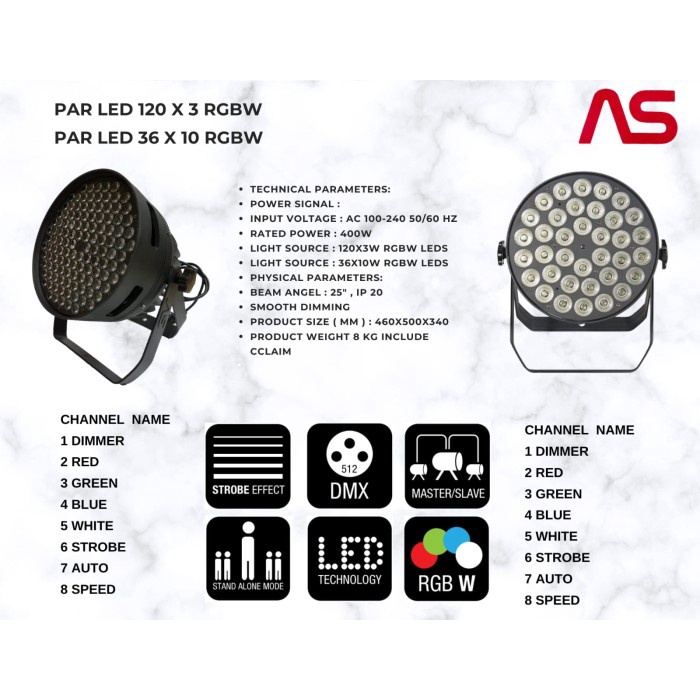 Jual Parled 120 PARLED 120x3W Par led 120 x 3W RGBW | Shopee Indonesia