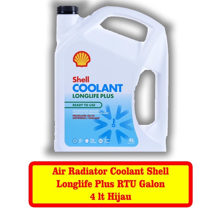 Jual air radiator coolant shell longlife plus rtu galon 4 lt hijau ...