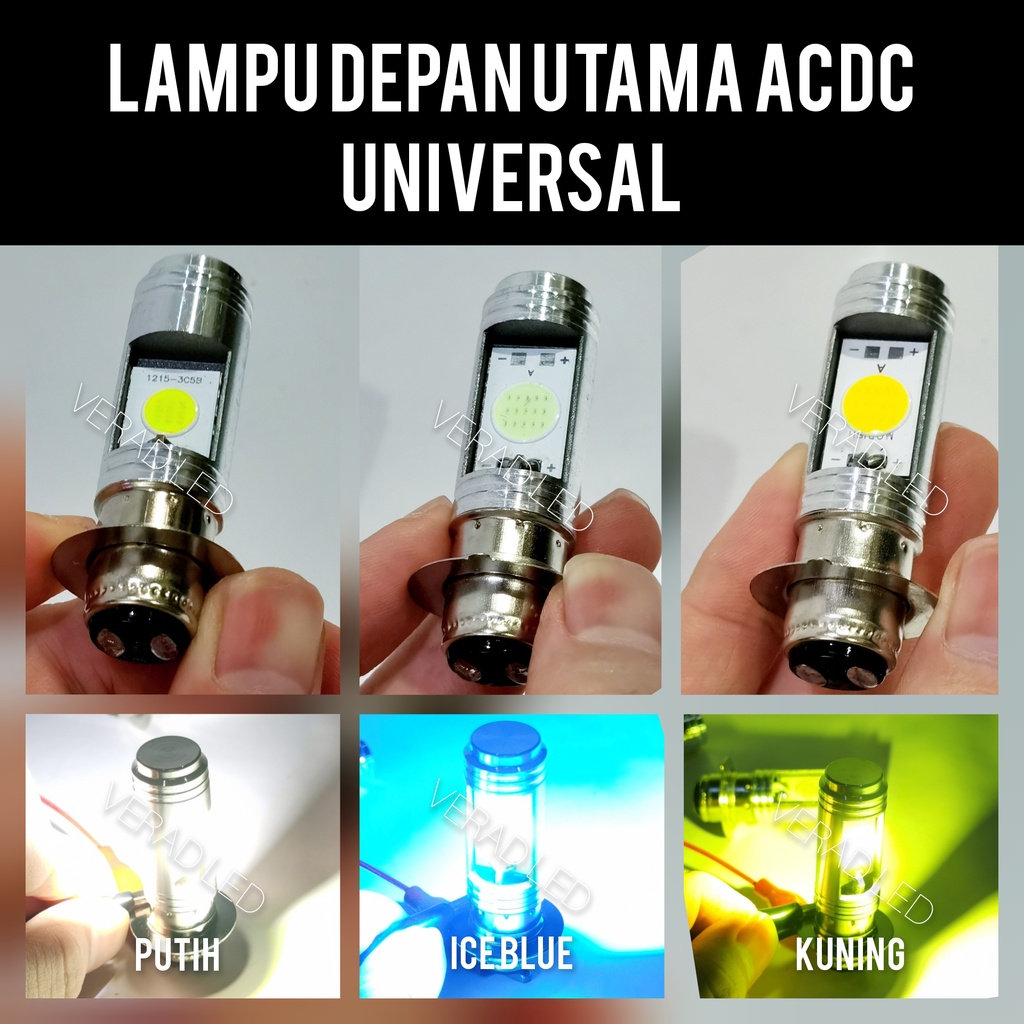 Jual LAMPU DEPAN MOTOR UNIVERSAL H6 ACDC AC DC PUTIH ICE BLUE KUNING ...