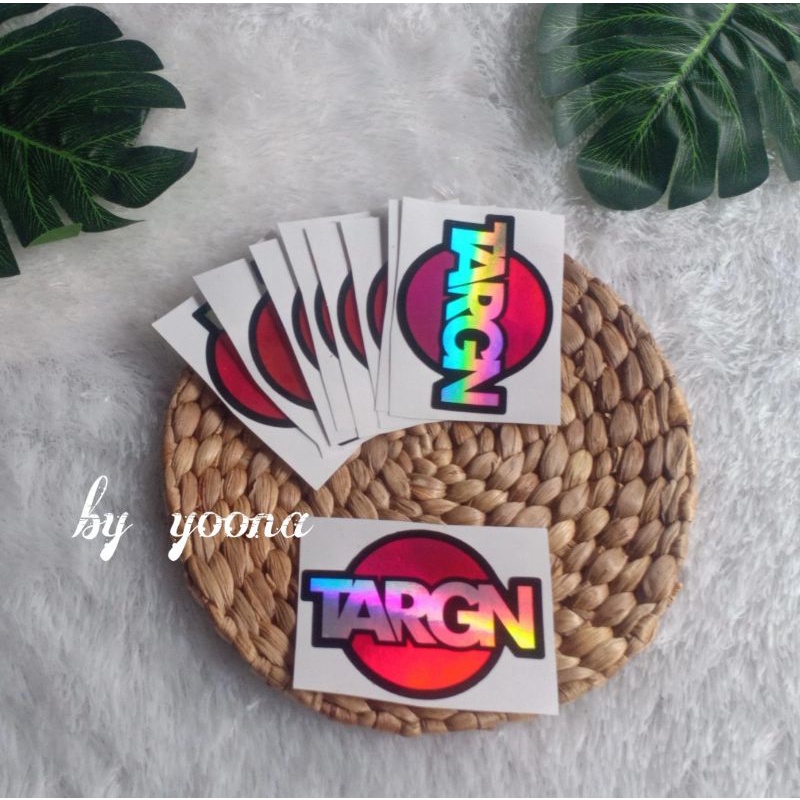 Jual stiker TARGN murah princut stiker hologram sudah laminasi team ...