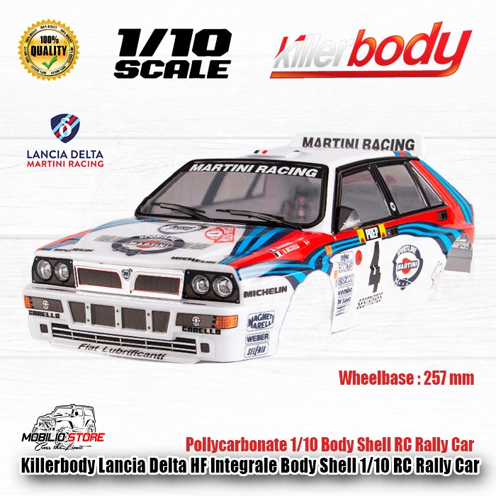 Carrosserie Killerbody Lancia Delta HF Integrale 16V, échelle 1/10, Blanche, Pour Rallye - Neuve