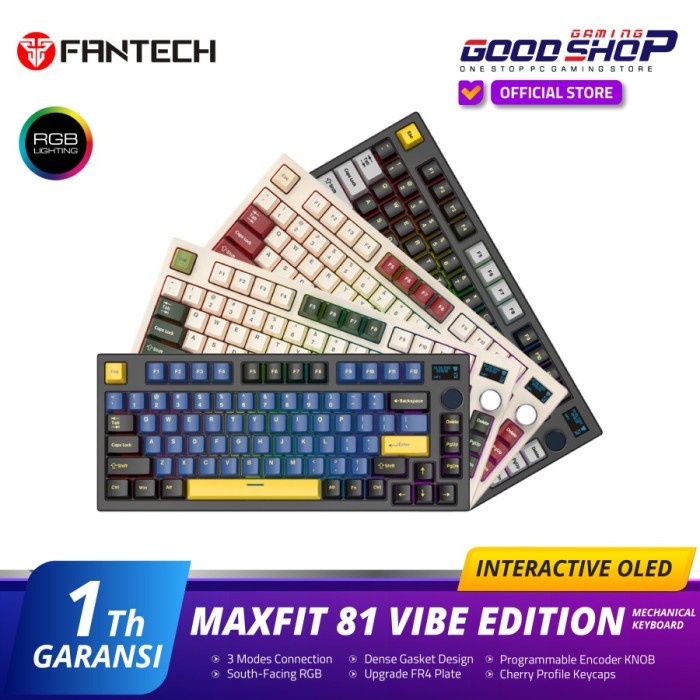 Jual Fantech MAXFIT81 Wireless Bluetooth 75% Mechanical Keyboard Gaming ...
