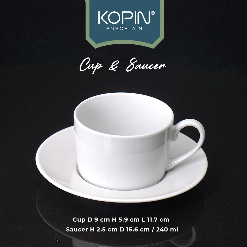 Jual Cangkir Kopi Teh Keramik Porcelain Polos Putih 1 Pasang Volume 240