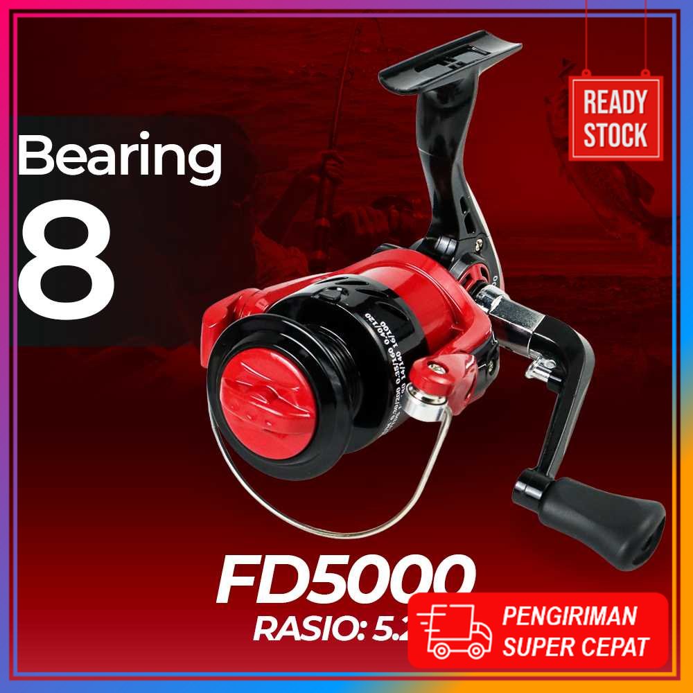 Jual BISA COD TaffSPORT FD5000 Reel Pancing Spinning 8 Ball Bearing ...