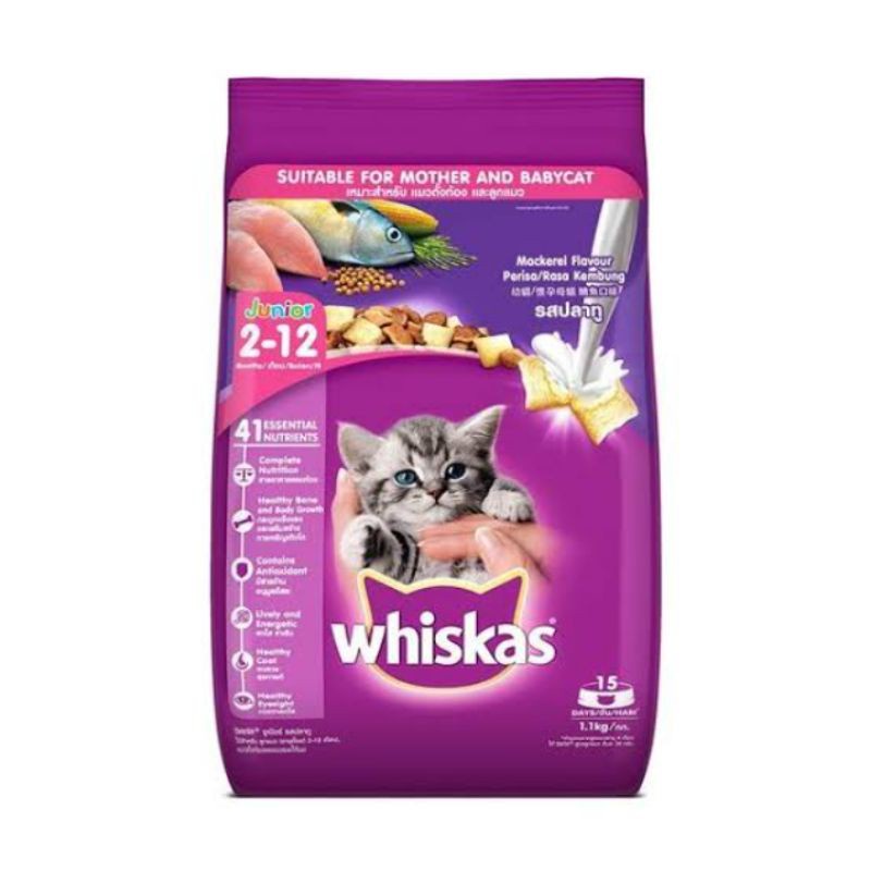 Jual Whiskas Junior Mackarel 450grMakanan Kering Untuk Anak Kucing