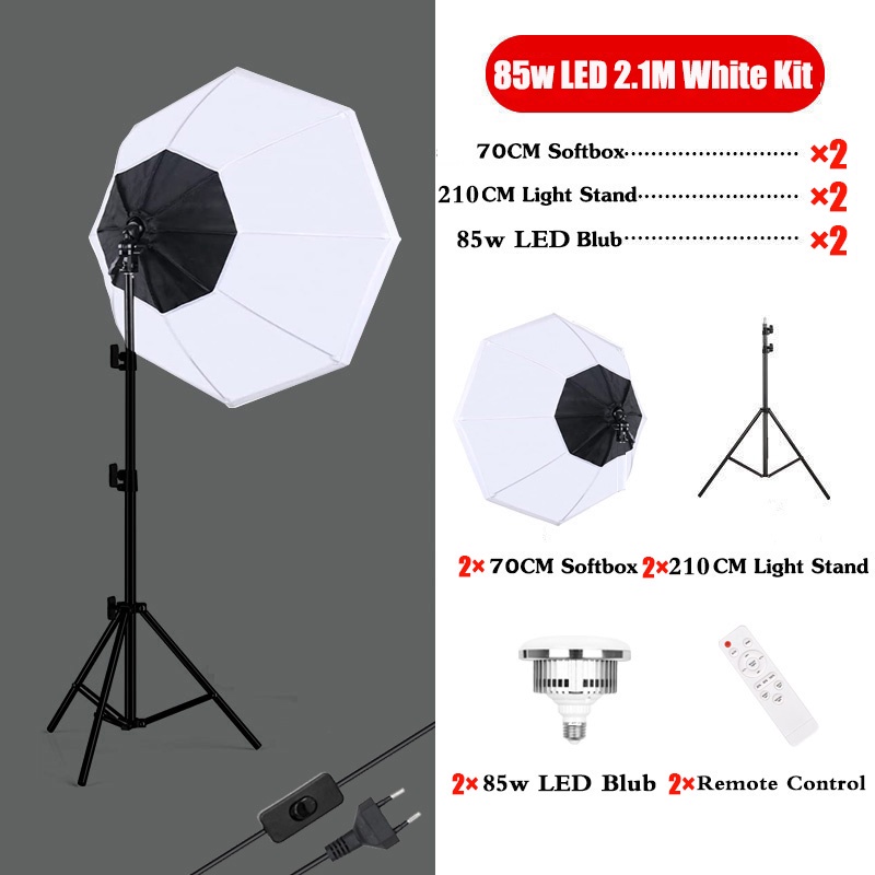Jual Kotak lampu studio Dimmable LED Light White Softbox Kit Studio ...