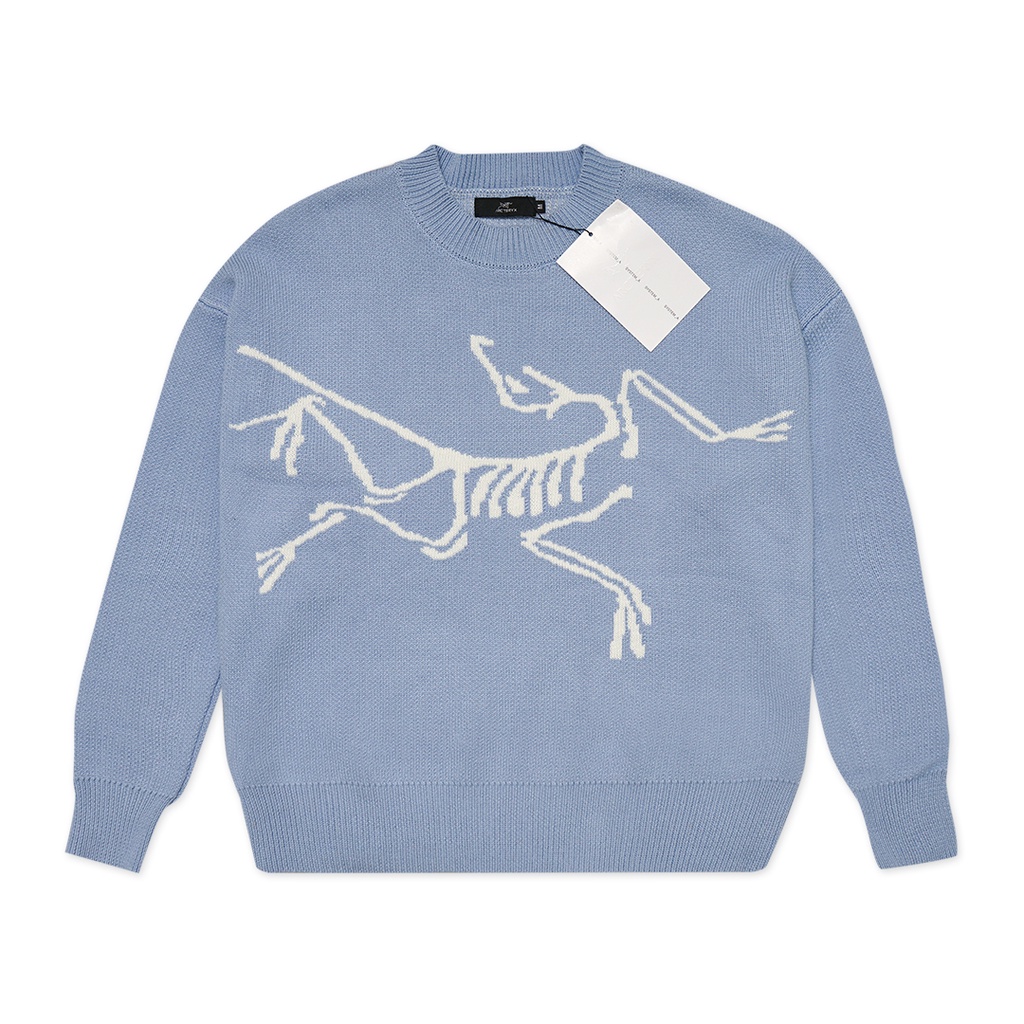 Jual Arc'teryx Logo Knitted Sweater Light Blue | Shopee Indonesia