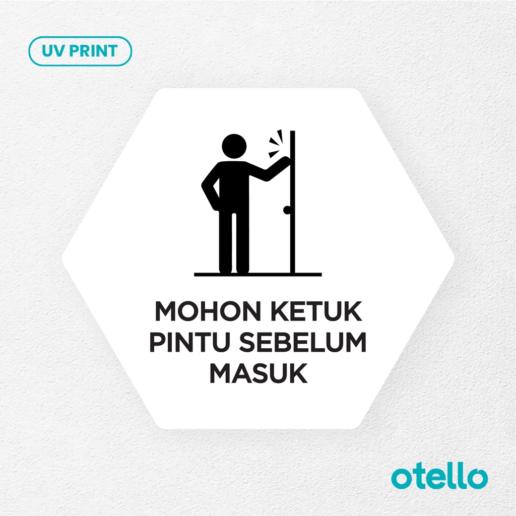 Jual Mohon Ketuk Pintu Sebelum Masuk Signage Board Akrilik Tempel ...