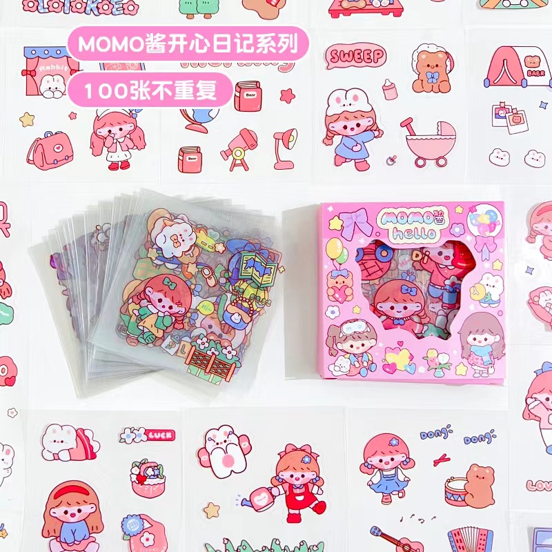 Jual Stiker kartun momo 2D Sticker Lucu Hiasan Dekor Buku Botol ...