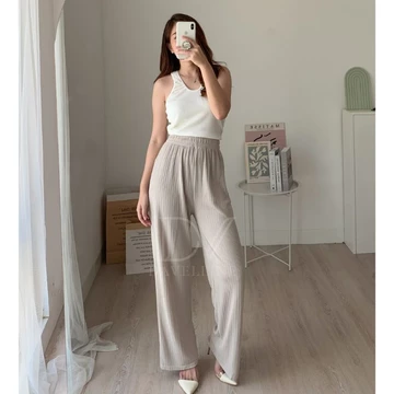 Davelline • Celana Kulot Knit Berkualitas Kinan Knit Pants Premium