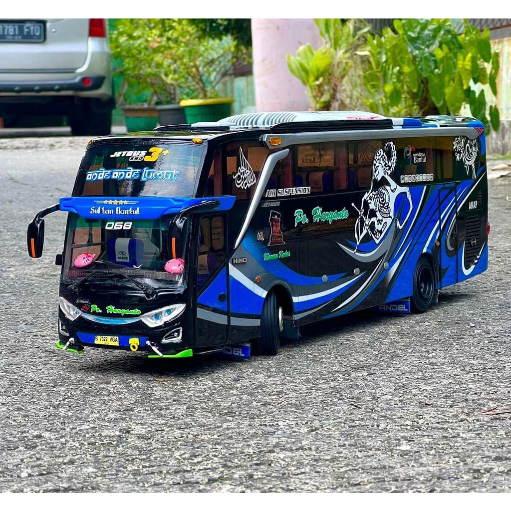 Jual Miniatur Bus Bis Haryanto Viral Telolet Basuri Full Fariasi Lampu