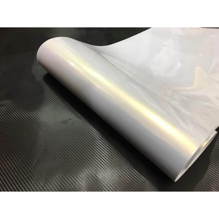 Skotlet Putih Mutiara L50cm Stiker Skotlet Motor Warna Putih Mutiara Skotlet Putih Glossy Skotlet Bunglon Chameleon