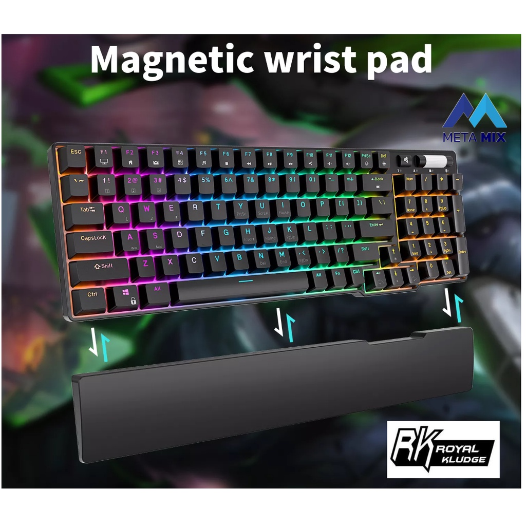 Jual ROYAL KLUDGE RK96 WIRELESS MECHANICAL KEYBOARD GAMING RGB HOTSWAP ...