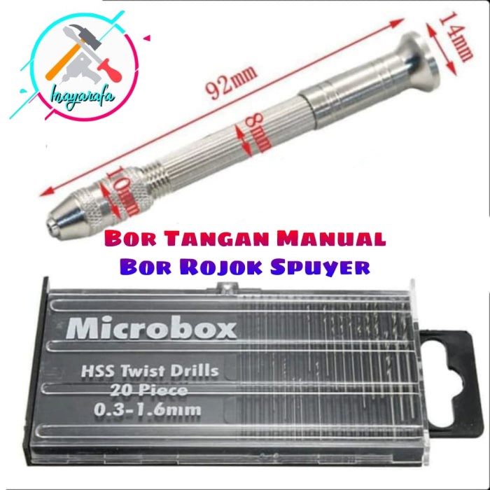 Jual Bor Tangan Manual 20pcs Mata Bor Microbox Mini Pen Hand Drill Termurah Shopee Indonesia 5664