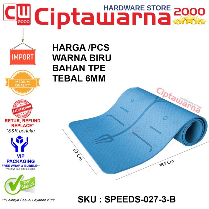 Jual Speeds 027-3 Matras Yoga Mat Alas Gym Spons Tikar Yoga Mat ...