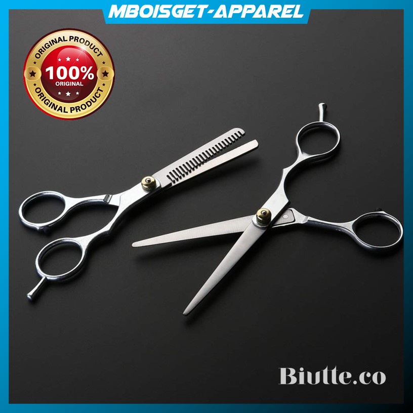 Jual Mboisget Original Premium Gunting Sasak Rambut Model Flat Cut Full Stainless 