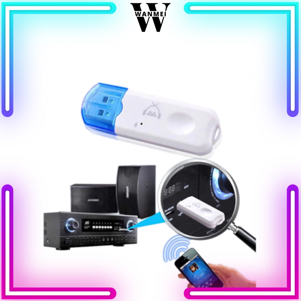 Jual USB Bluetooth Audio Receiver With Mic Dongle Wireless Audio Non ...