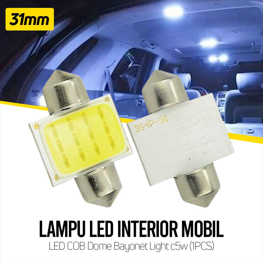 Jual Lampu LED Plafon Kabin Mobil Interior Light White Putih 6000K 31mm