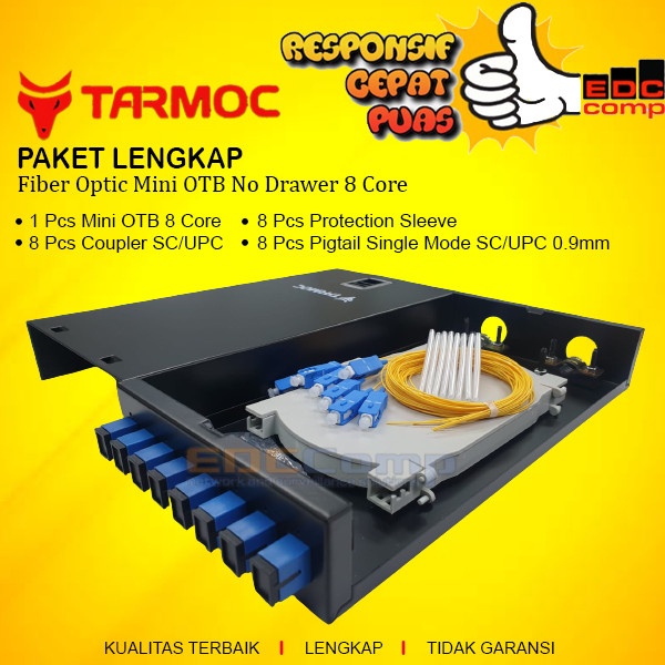 Jual Tarmoc Fiber Optic mini OTB 8 Core SC|Roset FO Besi 8C Lengkap ...