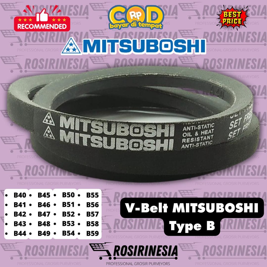 thumbnail image 2 of THREE FIVE B101 V Belt - 5/8" X 104" OC, B Type Rubber Belt For Industrial & HVAC Use 2 of 10