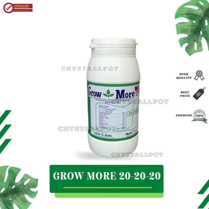 Jual Nutrisi Pupuk Npk Growmore Seimbang Gr Buah Bunga Akar