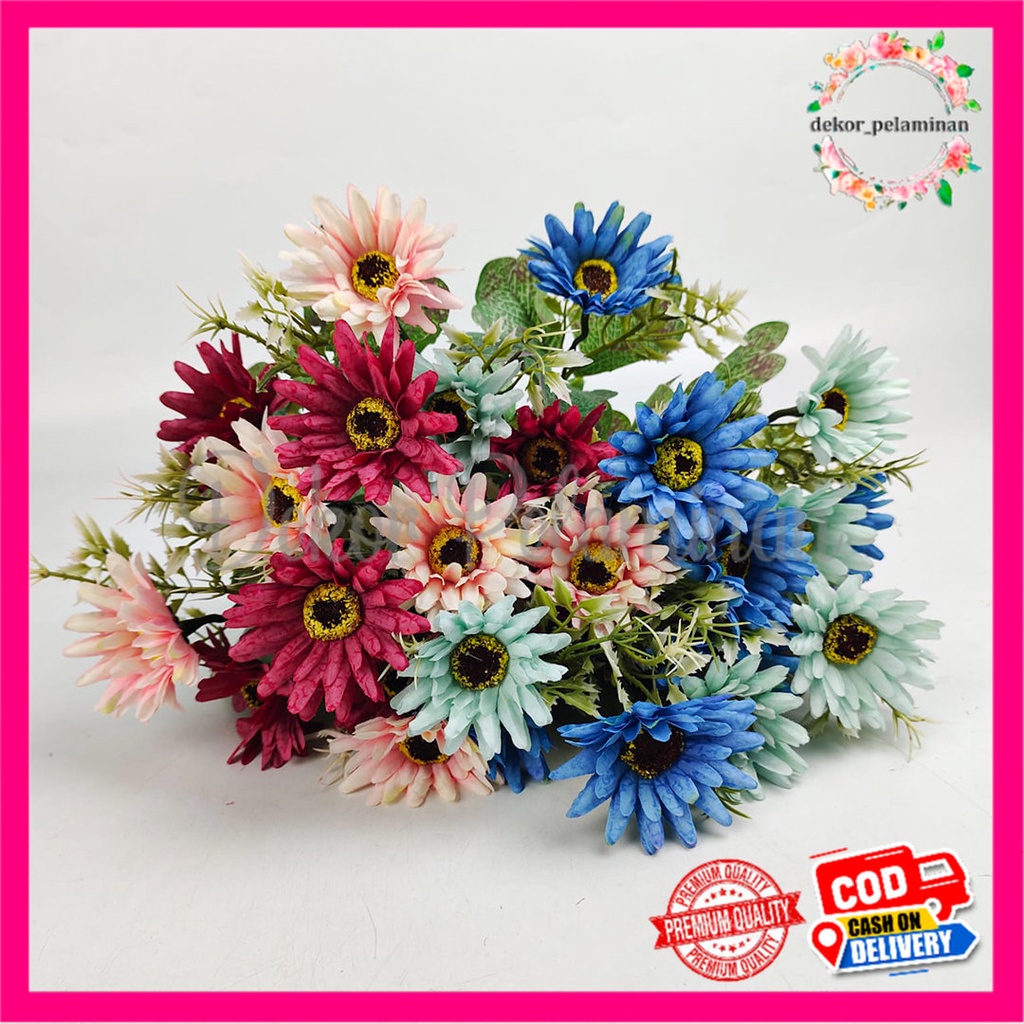 Jual Bunga Aster Holland Cabang Artificial Daisy Flower Bunga Buket Flower For Hand Bucket