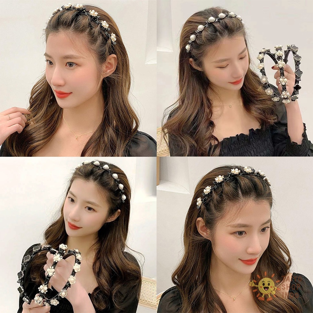 Jual TAIYO Bando Jepit 2in1 Rambut Kepala Bondu Wanita Korea Mutiara ...