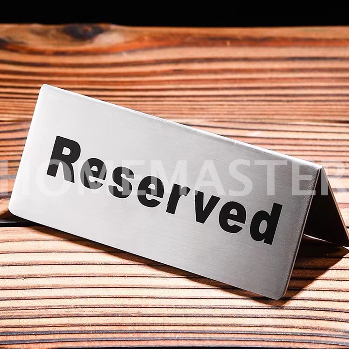 Jual HomeMaster Plat Stainless/Besi Baja Tahan Karat Reserved/Reservasi ...