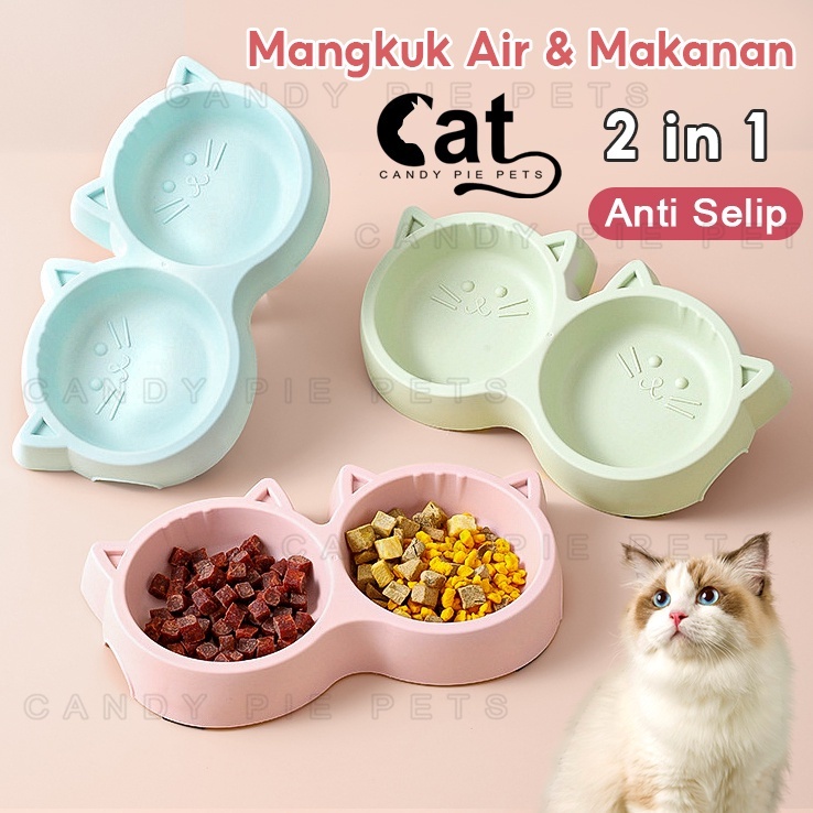 Jual Mangkok Makan Kucing 2 In 1 Anti Semut Tempat Makan Kucing Anjing ...
