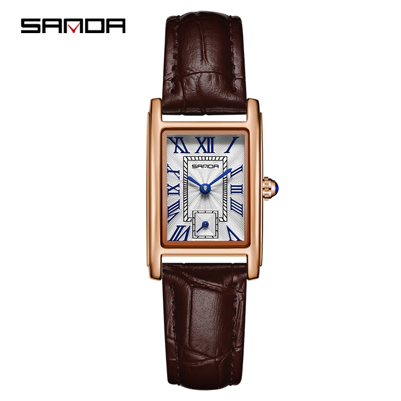 Jual SANDA 1116 Jam Tangan Wanita Analog Retro Style Tali Kulit Quartz ...