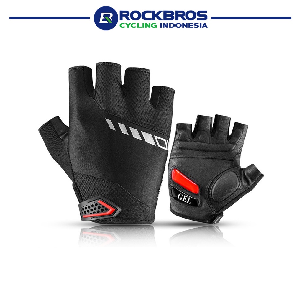 Jual ROCKBROS S143 Sarung Tangan Sepeda Half Finger glove Bike Gel Pad ...