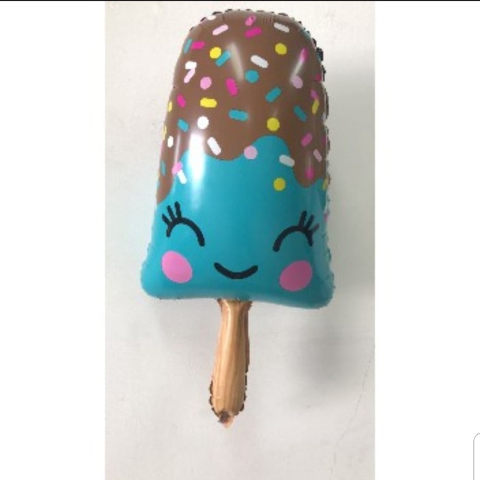 Jual Balon Foil Es Krim Stik Jumbo Cute Face Popsicle Ice Stick 80cm