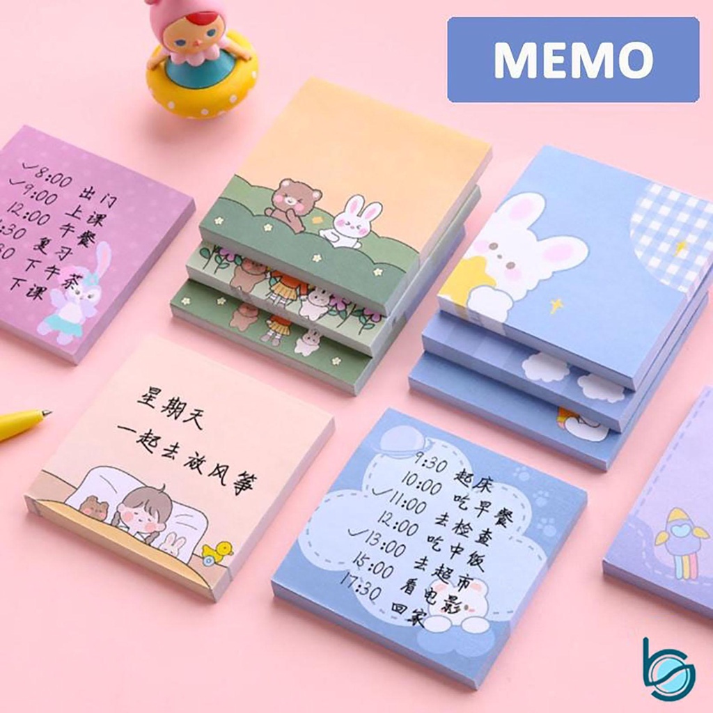 Jual Sticky Note Memo Kecil Isi Lembar Motif Lucu Best Stationary