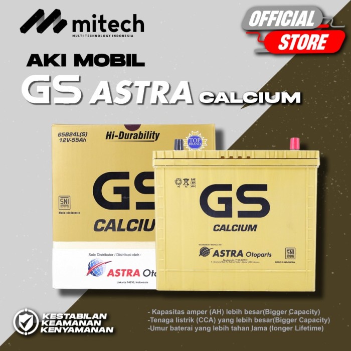 Jual AKI MOBIL Mitsubishi Grandis GS ASTRA Calcium NS60LS / 65B24LS