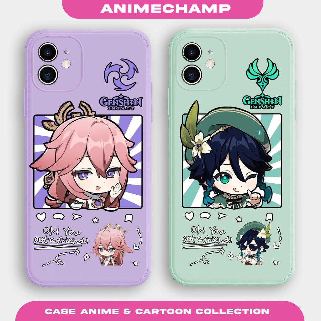 Case Genshin Impact AC233 Samsung A03 A03S A02 A02S A14 A04 A13 A23 A32 A10  A10S A20S A22 A20 A30 Casing Bergambar Venti Yae Miko Anime Silikon HP