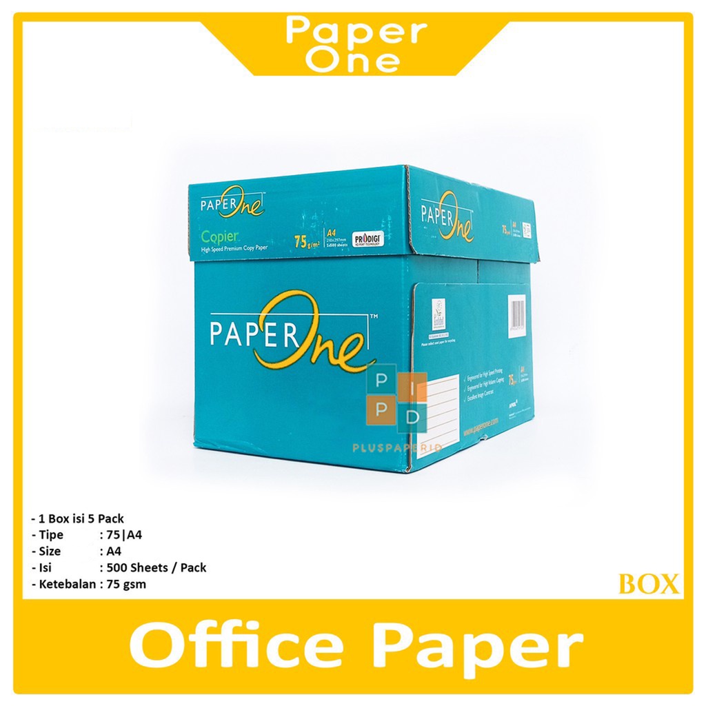 Jual Paper One Kertas Hvs Putih A4 75gr Box Grab Gojek Shopee