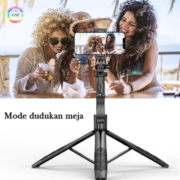 CIJI CJPG L16S Tongsis Tripod Bluetooth 3in1 Selfie Stick Remote Control Tripod Untuk HP Kamera