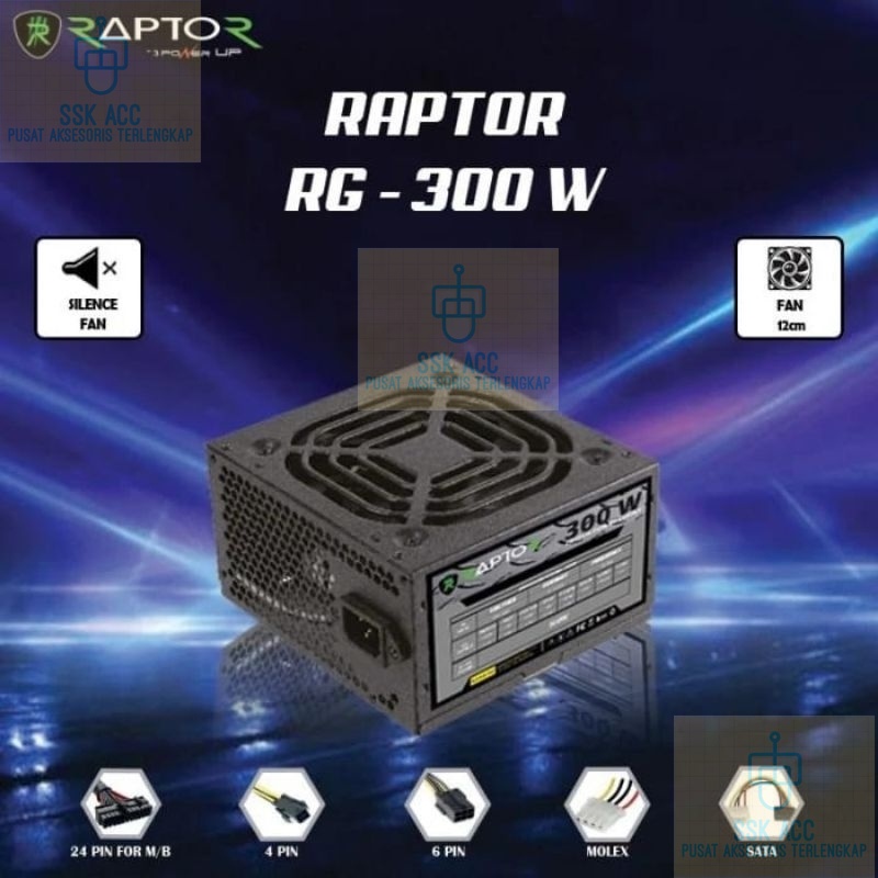 Jual POWER SUPPLY POWERUP RAPTOR RG - 300 WATT | Shopee Indonesia