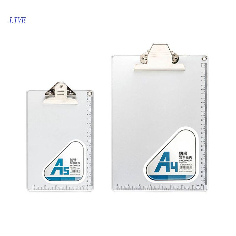 Jual Live A4/A5 Aluminium Alloy Tulisan Klip Papan Antislip File