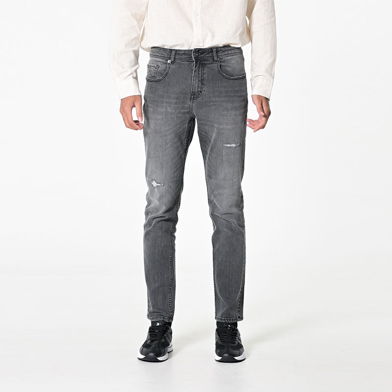 Jual 3Second Celana Jeans Slim Fit Pria Ripped Casual Stretch