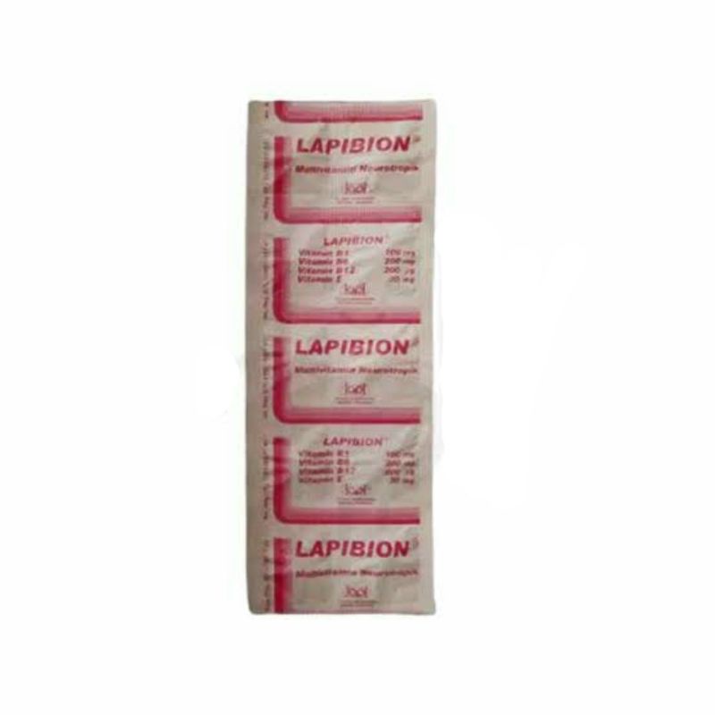 Jual LAPIBION STRIP 10 TABLET - VITAMIN B1 B6 B12 E | Shopee Indonesia