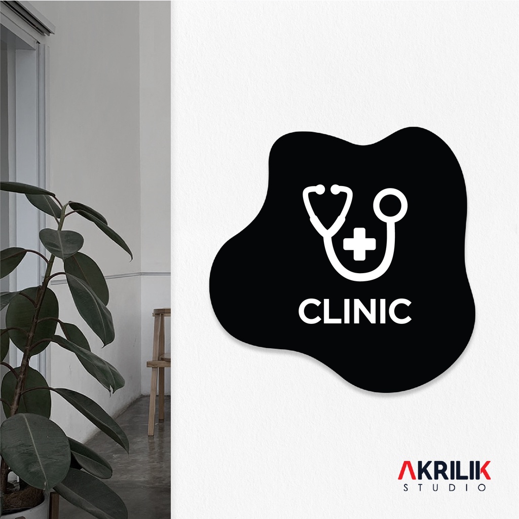 Jual Sign Board Akrilik Clinic Papan Acrylic Signage Tempel Dinding