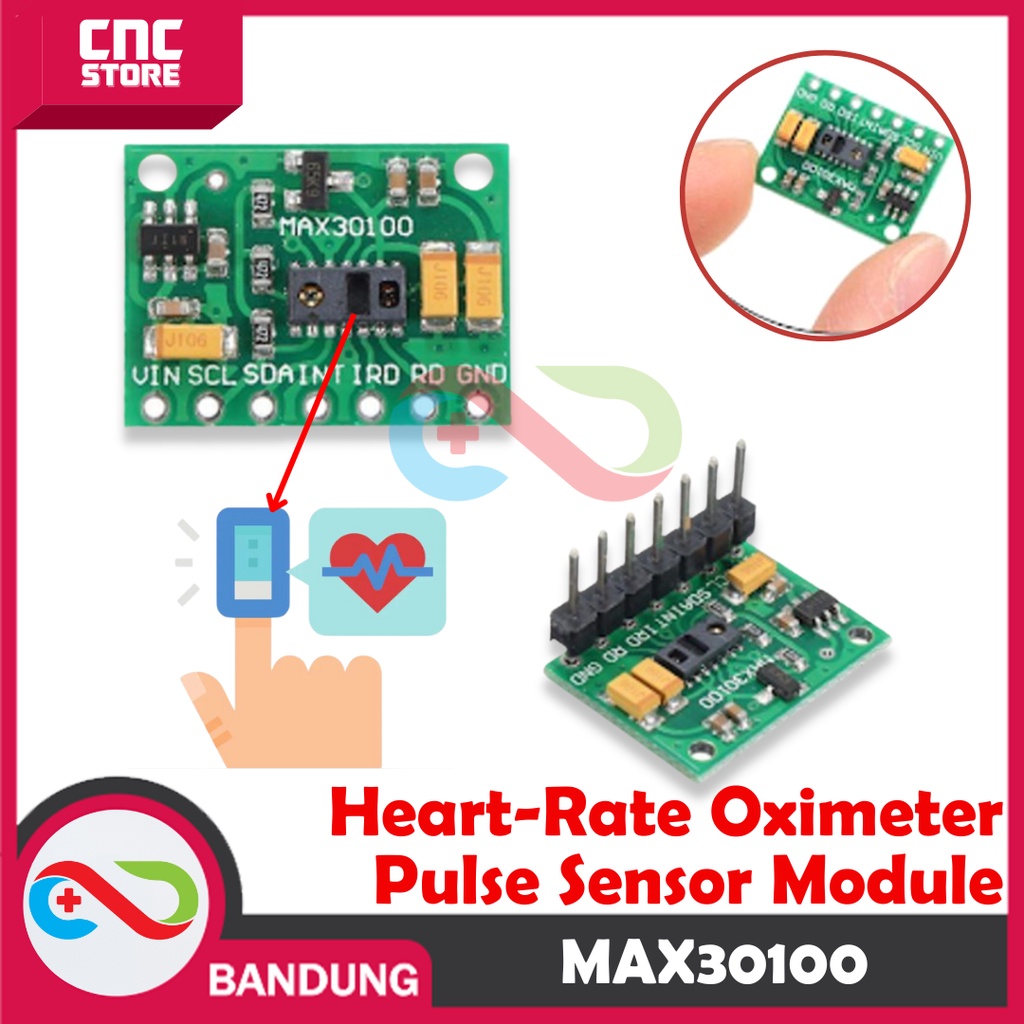Jual MAX30100 HEART-RATE OXIMETER PULSE SENSOR MODULE MAX 30100 ...