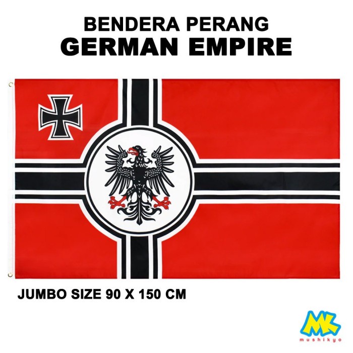 Jual Bendera Perang Jerman German Empire War Flag Shopee Indonesia