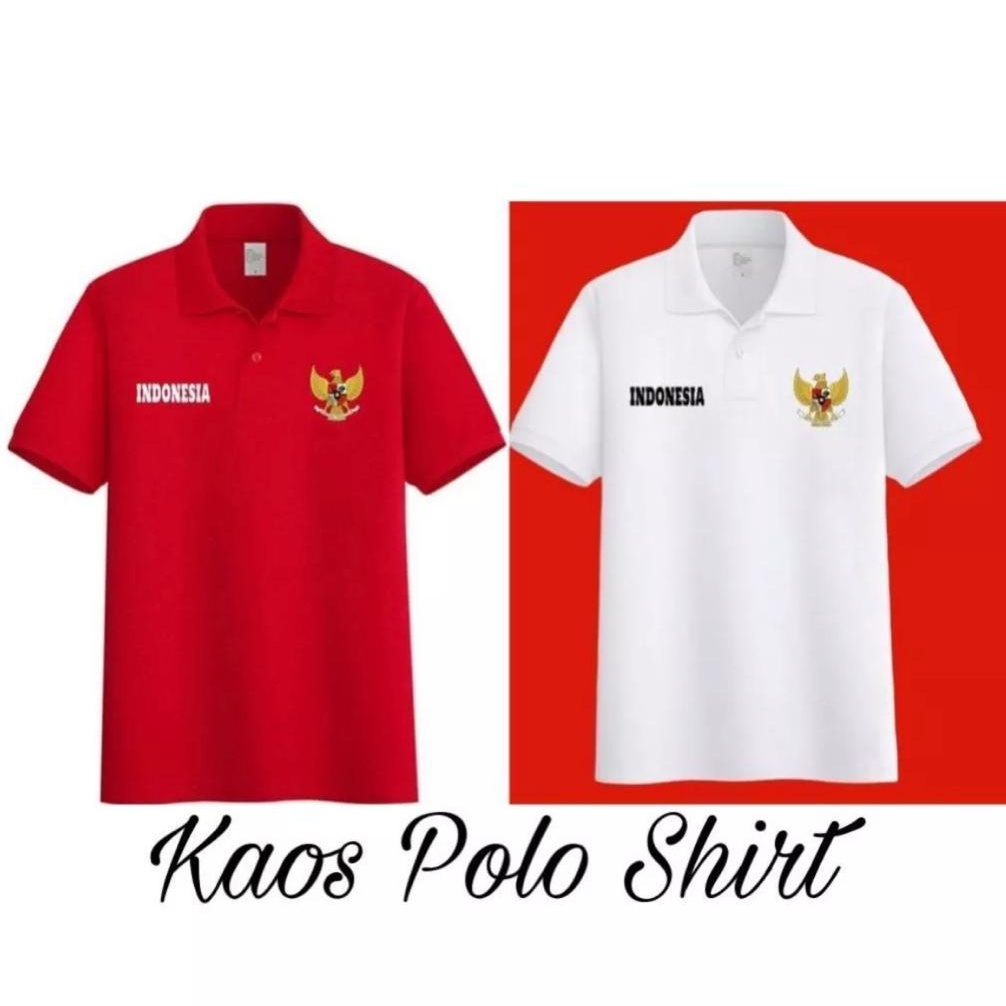 Jual Kaospolos Kaos Polo Shirt Kaos Kerah Pria Dirgahayu Hut Ri