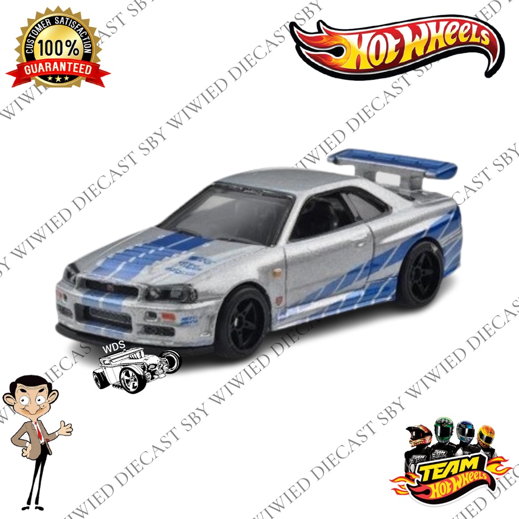 Jual Hot Wheels Premium Nissan Skyline GT-R R34 Silver Fast & Furious ...