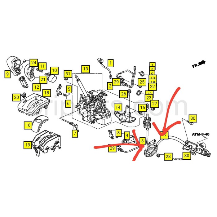 Jual Kabel Gigi Persneling Transmisi Matic Matik Honda Freed Shopee Indonesia