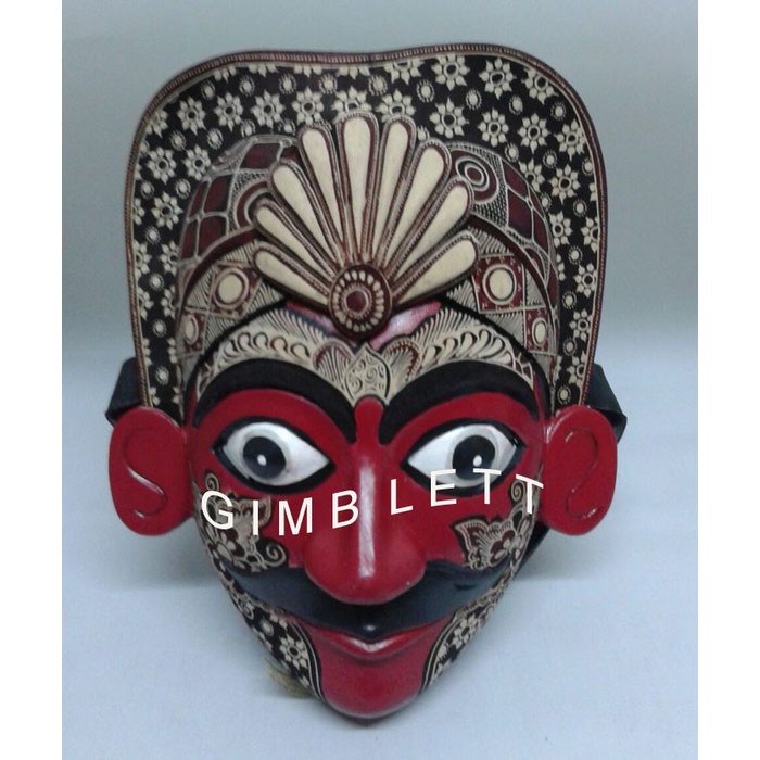 Jual TOPENG ONDEL KAYU BATIK HALUS MERAH | Shopee Indonesia