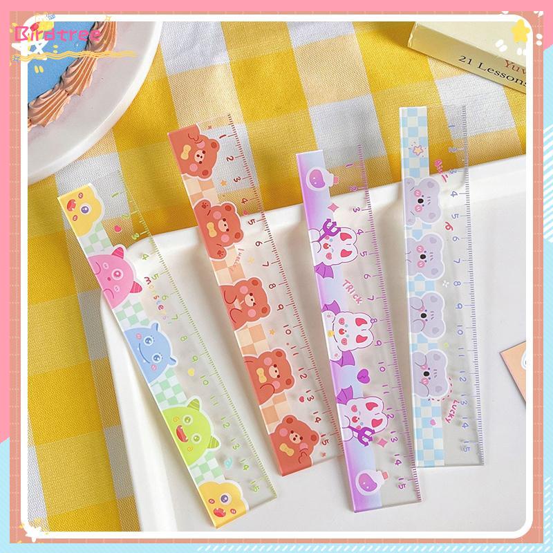 Jual COD 15cm Bear Rabbit Ruler Multifungsi Diy Alat Gambar Siswa ...